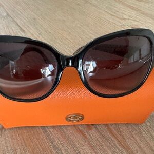 Tory Burch Black and Orange Sunglasses